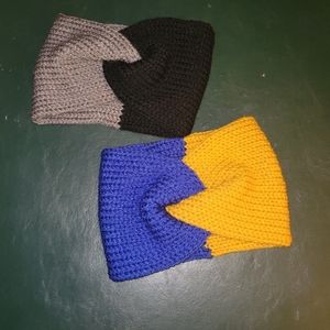 Knitted Twisted ear warmer head band